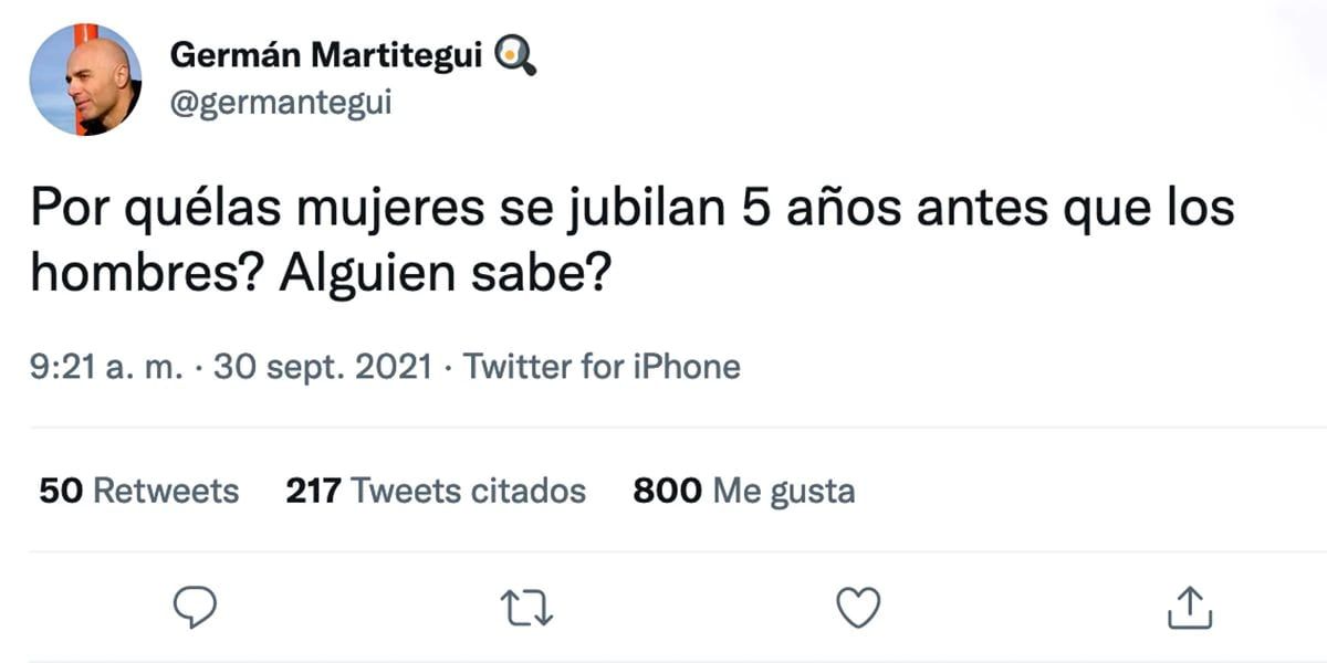 Germán Martitegui y una polémica pregunta.
