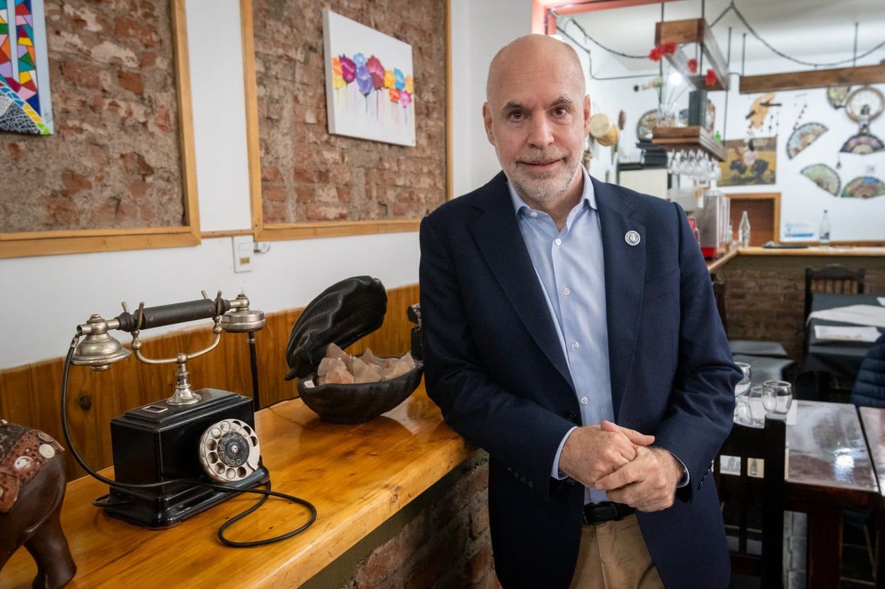 El precandidato a presidente, Horacio Rodríguez Larreta, presentó en Mendoza su plan de 8 propuestas para los jubilados si llega a ganar las elecciones presidenciales.  Foto: Ignacio Blanco / Los Andes
