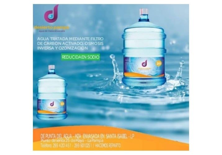 Las empresas de venta ilegal de agua mineral que descubrió Irrigación en La Pampa. Fotos: Irrigación
