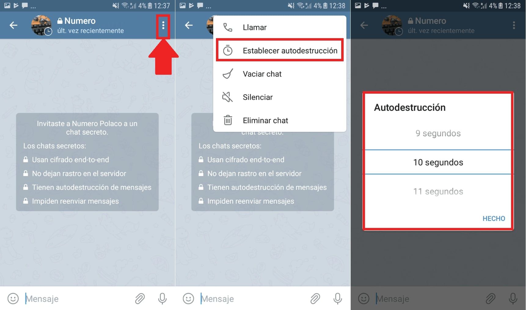Así es el chat secreto de Telegram que permite enviar mensajes y programar el tiempo en el que desaparecerán después de ser vistos.