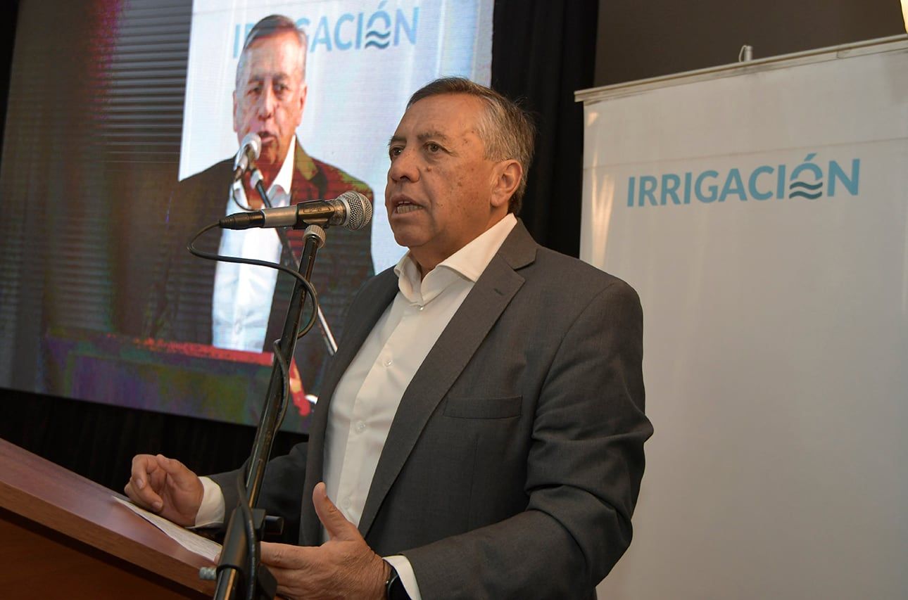 El titular del Departamento General de Irrigación, Sergio Marinelli 
Foto. Orlando Pelichotti