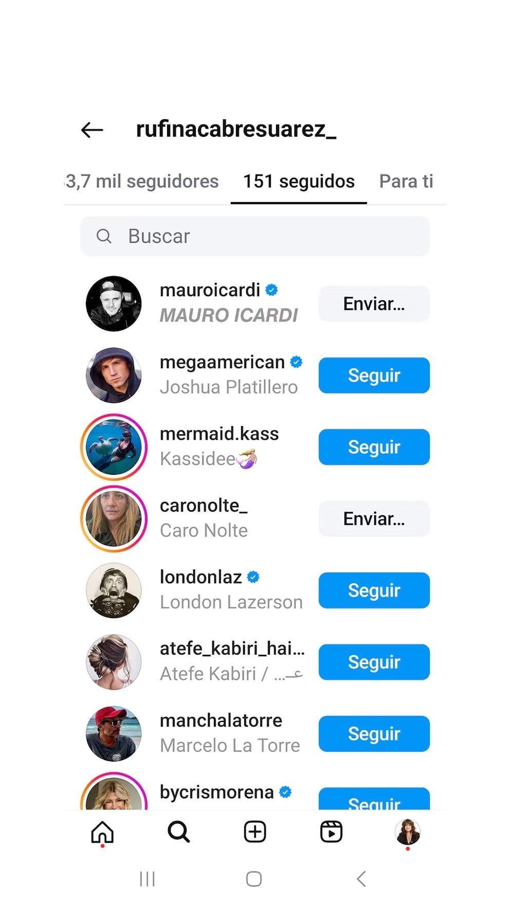 La hija de la China Suárez empezó a seguir a Icardi en las redes sociales.