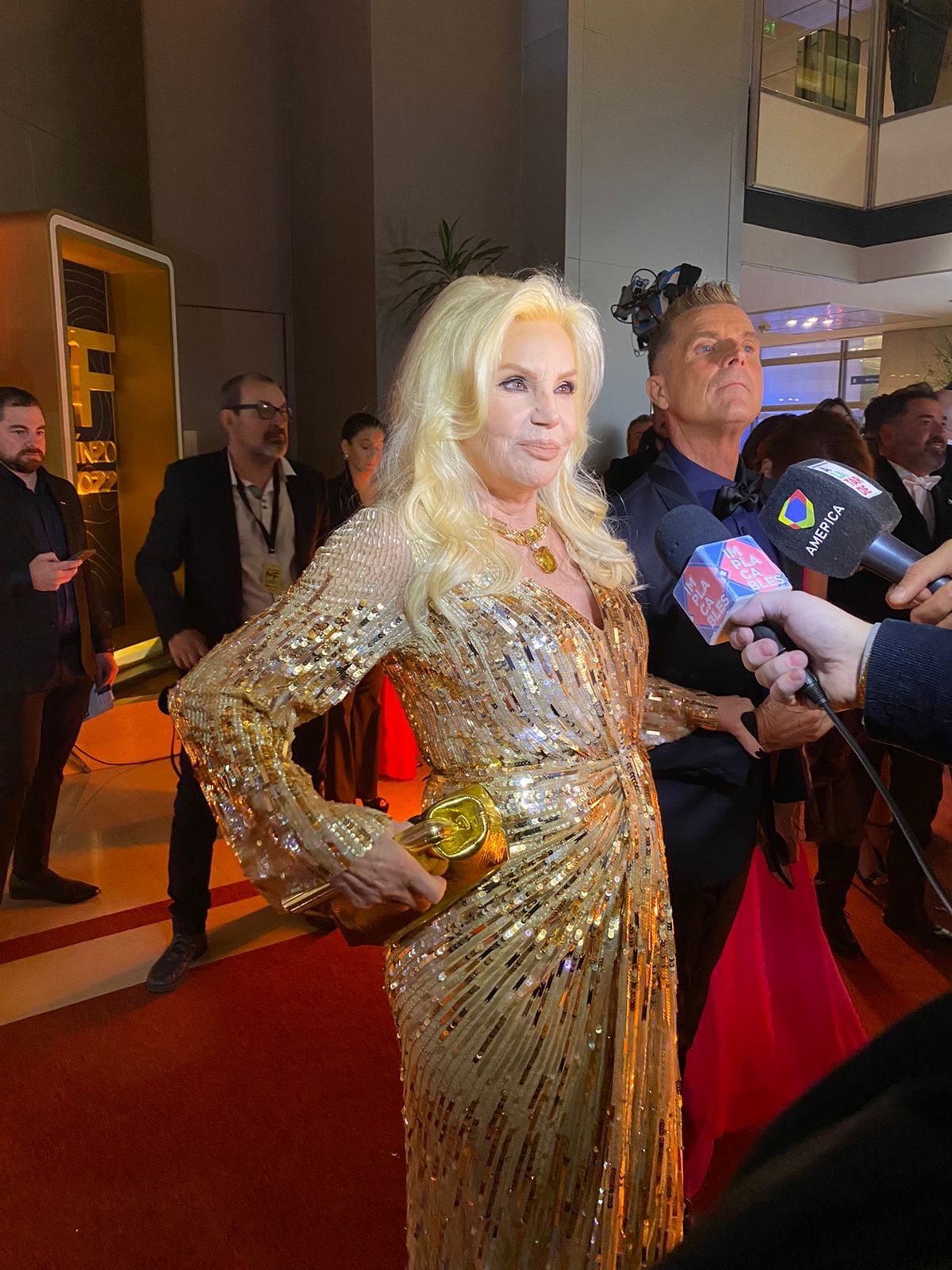 Susana Giménez en los Premios Martín Fierro 2022.