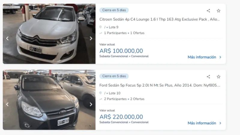 Los modelos disponibles.