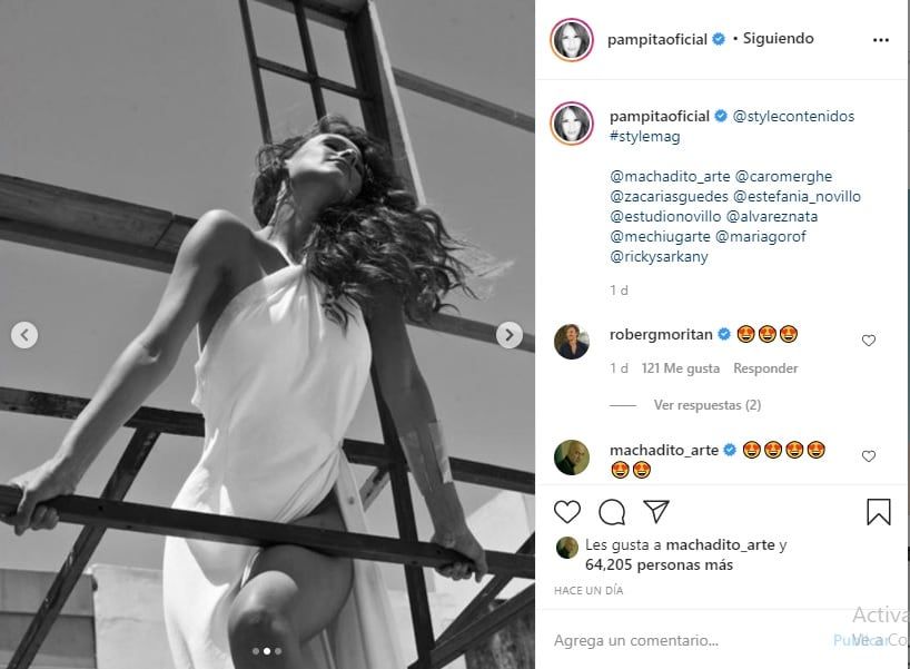 Carolina Pampita Ardohain en redes