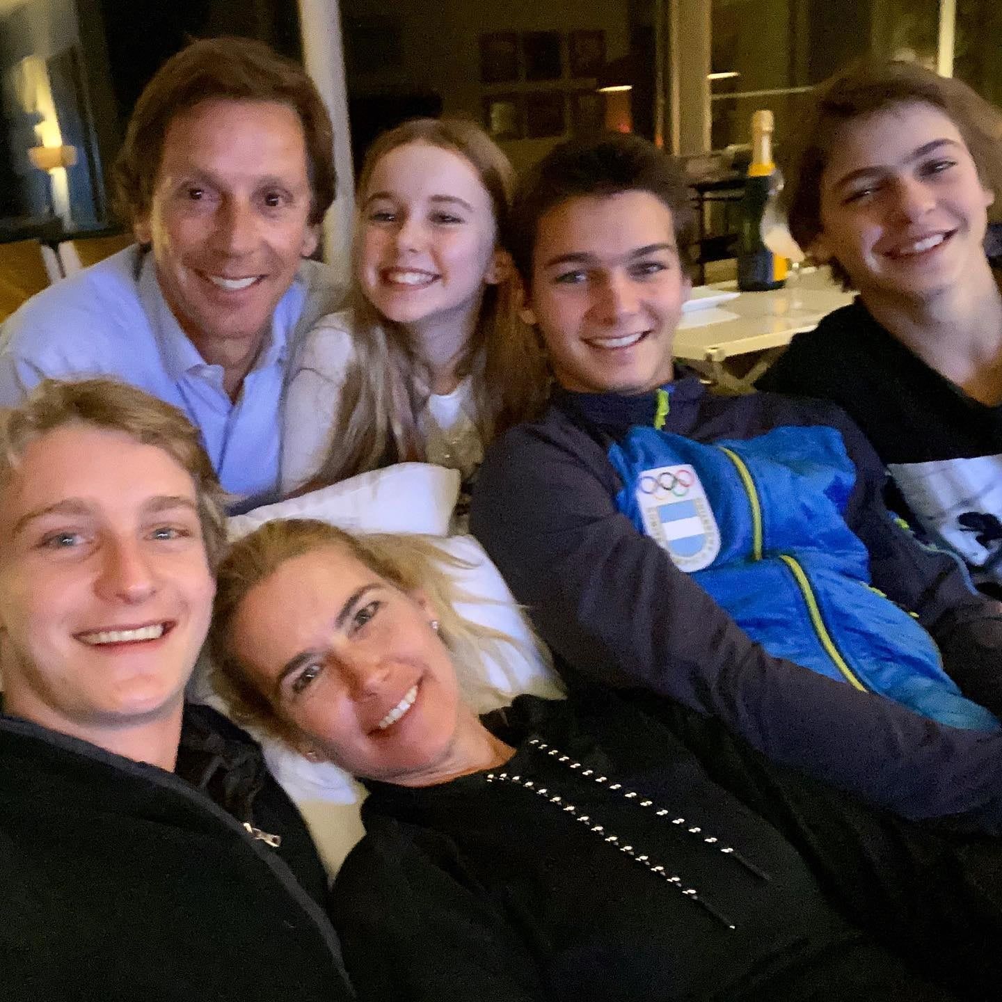 Valeria Mazza y su familia