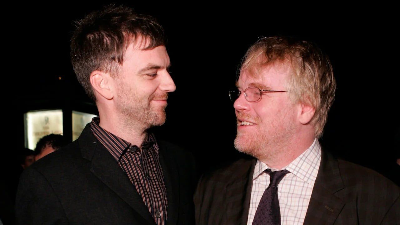 Paul Thomas Anderson y Philip Seymour Hoffman, fallecido en 2014. El hijo del actor debutará en "Licorice Pizza".