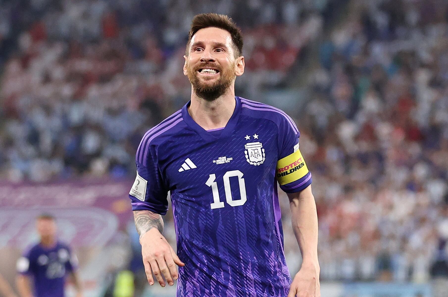 "Leo" Messi y su alegría por otro triunfo de Argentina en Qatar 2022. (Prensa Fifa).
