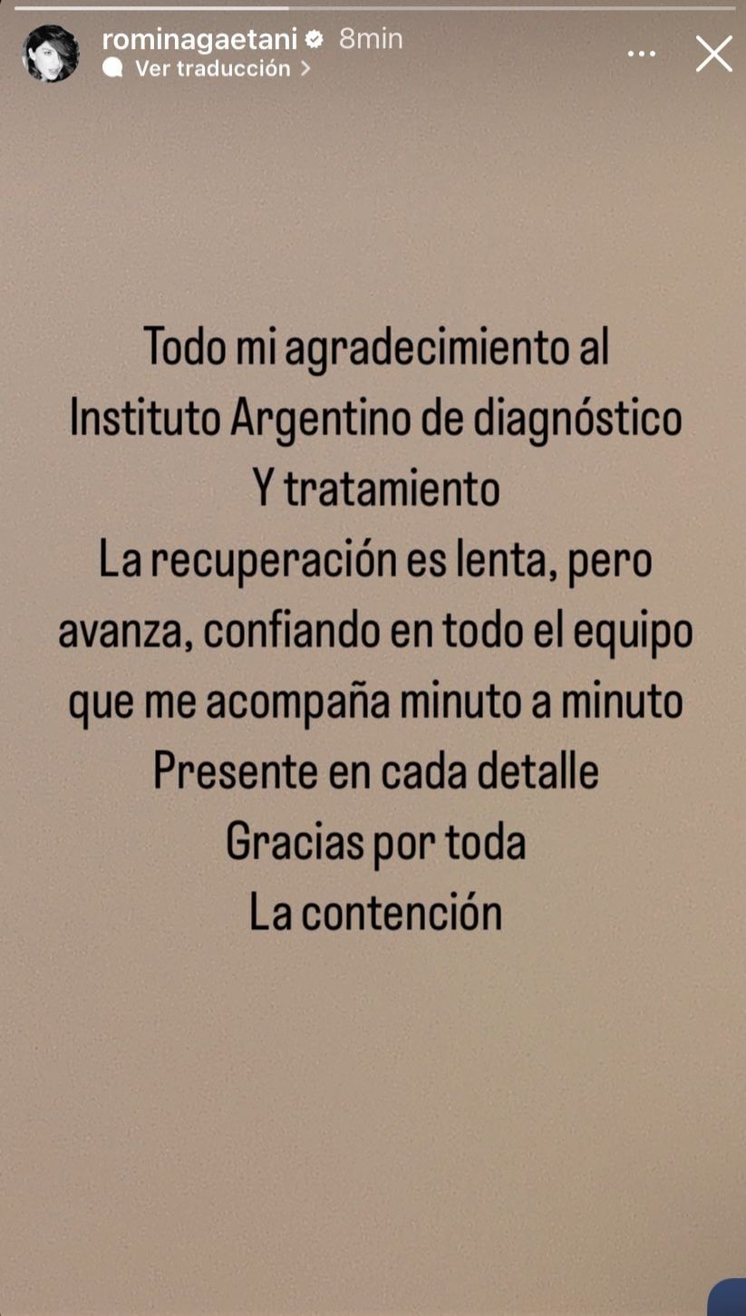 El descargo de Romina Gaetani en redes