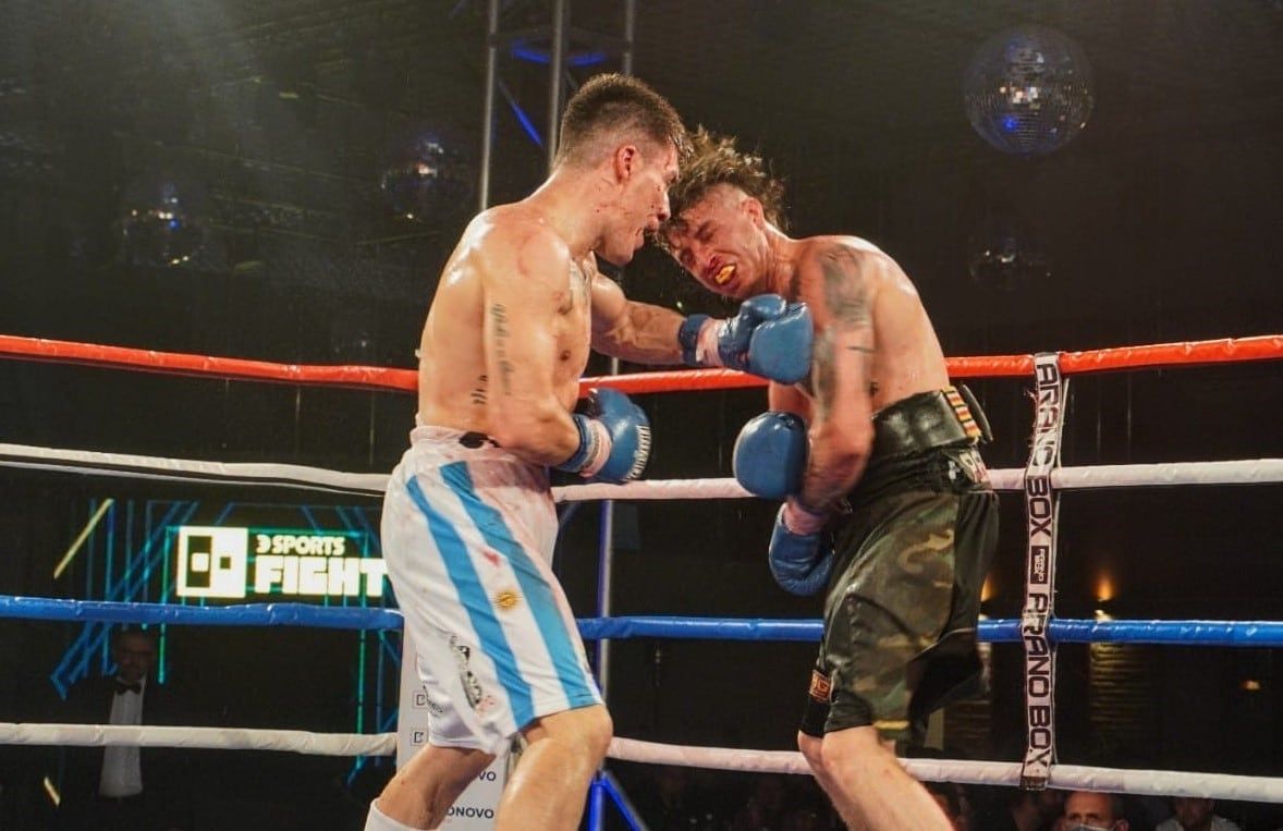 Maxi Segura retuvo el título Sudamericano superligero. / Gentileza: AranoBox