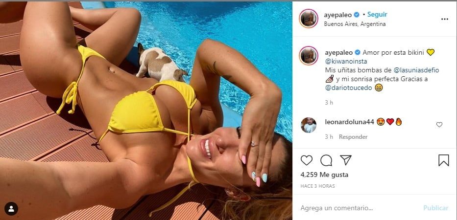 Ayelén Paleo en redes