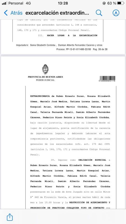 La Justicia ordenó la liberación del Teto Medina