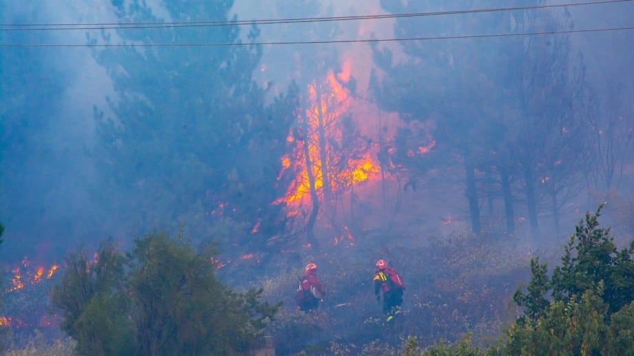 Incendio forestales en Chubut. Foto: Municipalidad de El Hoyo