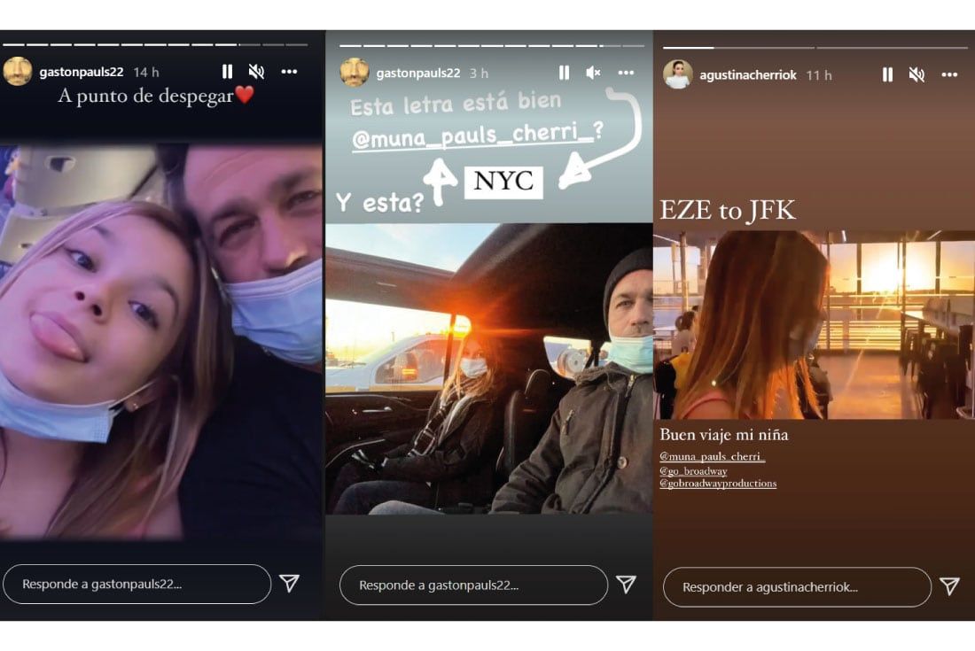 (Instagram Gastón Pauls/ Agustina Cherri)