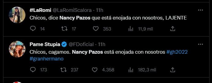 Las redes explotaron contra Nancy Pazos