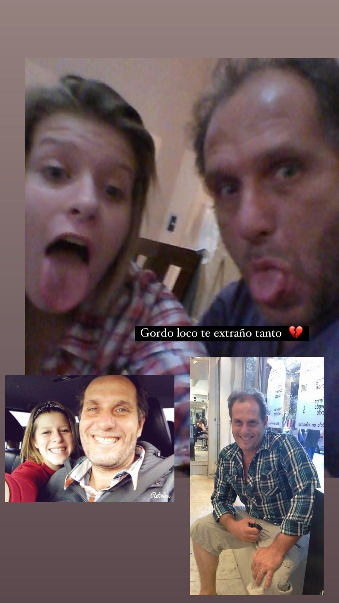 El doloroso recuerdo tras la muerte de su papá