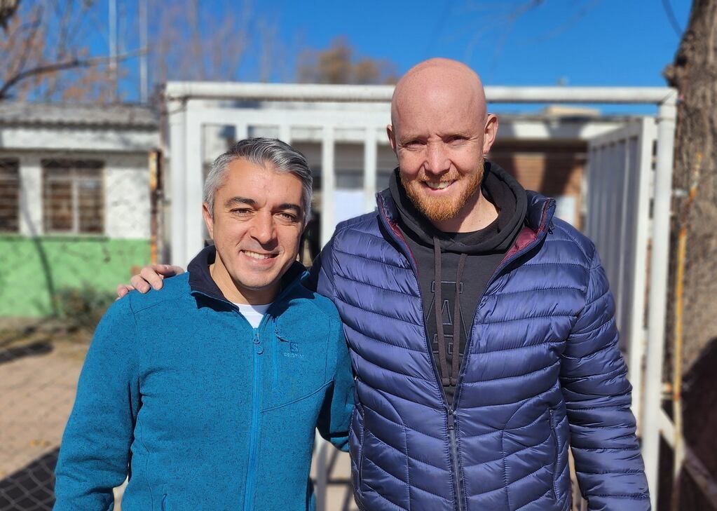 El intendente de Luján, Sebastián Bragagnolo, y su candidato a sucederlo, Esteban Allasino. Foto: Gentileza