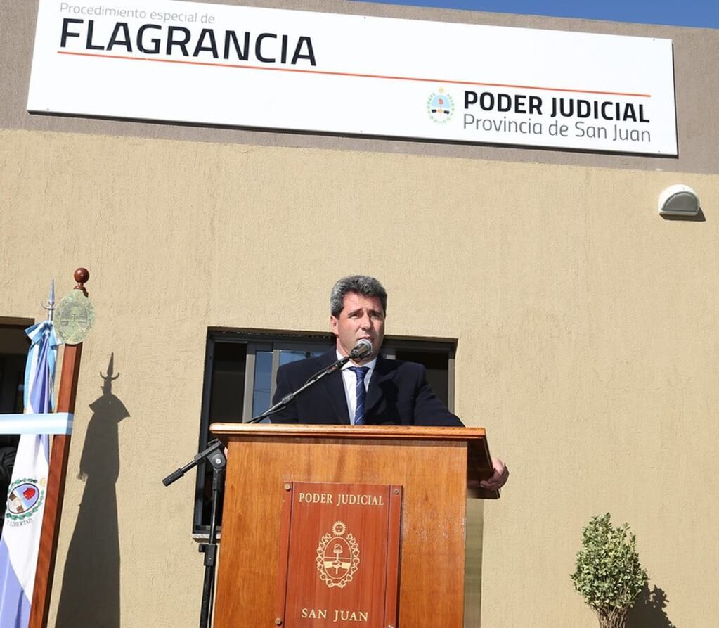 Conferencia del gobernador de San Juan, Sergio Uñac.