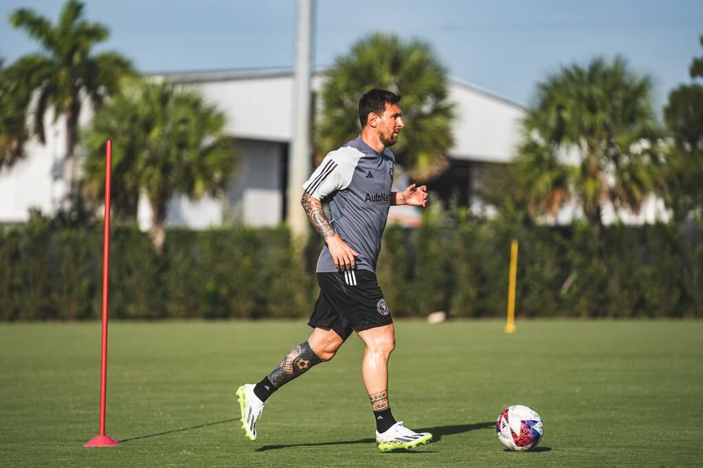 Messi y los priemros entrenamientos