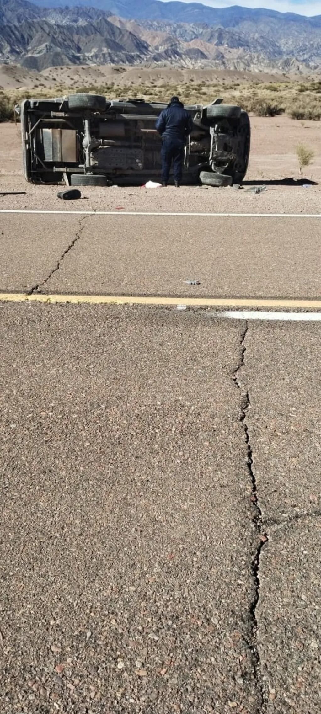 Un hombre perdió la vida en la ruta 142. Foto Tiempo de San Juan