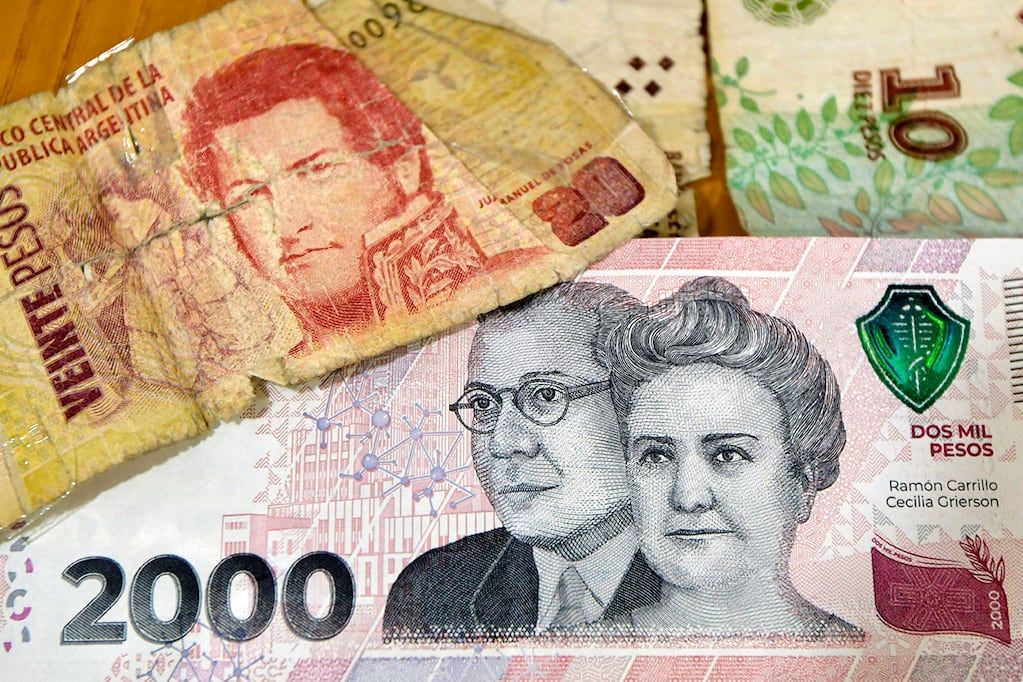Billete de 2000 Pesos ArgentinosFoto: Orlando Pelichotti