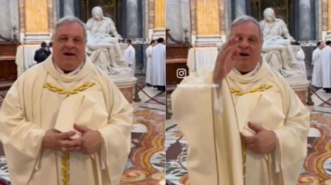 Marcelo Colombo, arzobispo de Mendoza, viajó al Vaticano para participar del funeral del papa Francisco. - Captura de video / Los Andes