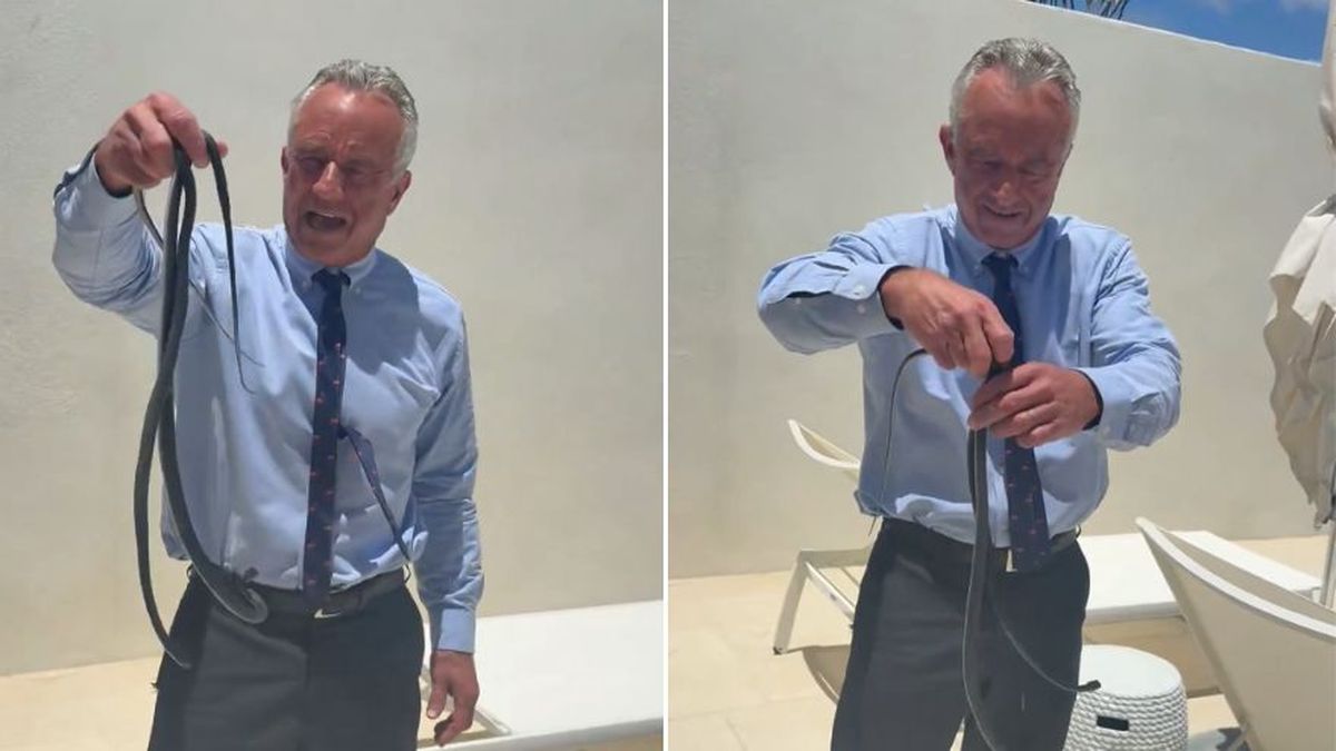 Robert F. Kennedy Jr. agarró dos serpientes con las manos, el video se hizo viral y desató la polémica