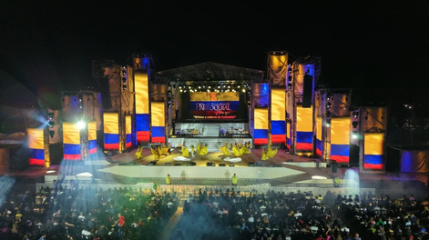 El Parque Recreativo Dueño del Sol brilló con un escenario de gran despliegue técnico y visual, sello de esta edición del XXII Encuentro de las Naciones.