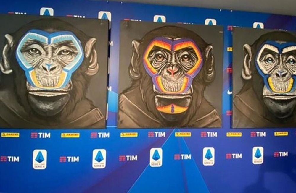 Polémica campaña contra el racismo en el fútbol Italiano protagonizada por tres monos