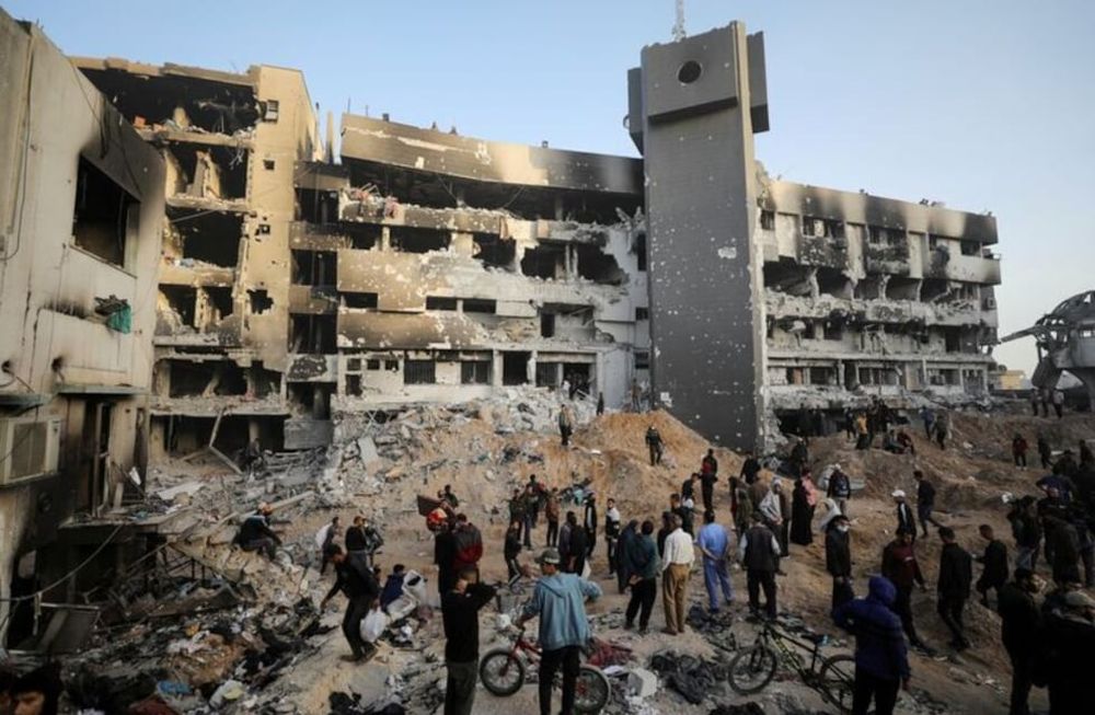 El Hospital Shifa, el más grande de la Franja de Gaza, reducido a escombros luego de dos semanas de operaciones especiales de las FDI, en las que se hallaron centenares de armas, terroristas e infraestructura de Hamás y la Yihad Islámica.