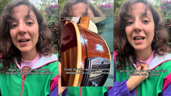 El drama de una artista argentina que viajó a Costa Rica y una aerolínea le destruyó su guitarra