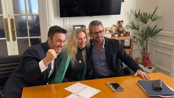Luis Petri junto a Karina Milei y Martín Menem, protagonistas el escándalo de los audios filtrados.