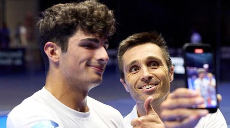 Los Andes | Fernando Belasteguín junto a Arturo Coello derrotaron 7-5 6-3 a Paquito/Di Nenno y jugarán la final del Premier Padel en Mendoza. / Gentileza.