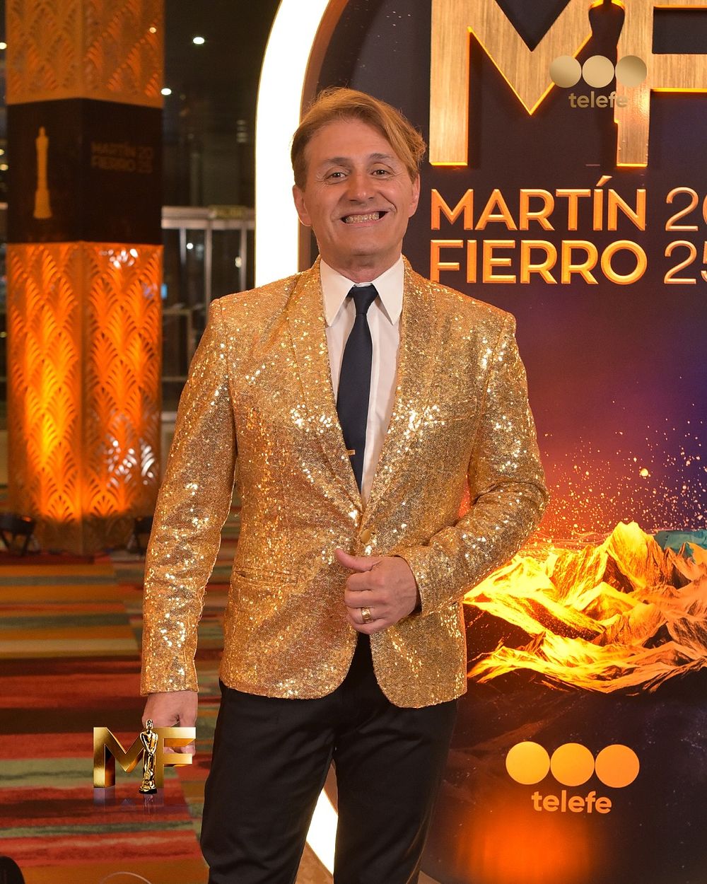 Daniel Gómez Rinaldi en los Martín Fierro 2025.
