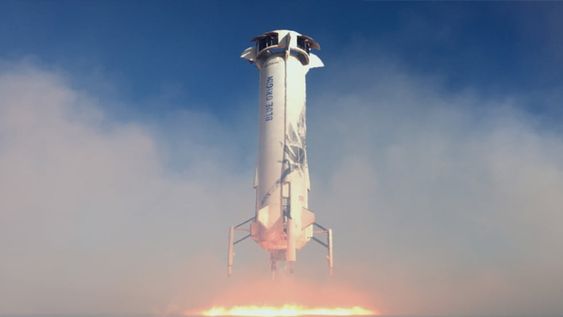 New Shepard tiene cinco pisos de altura y está diseñado para lanzar una cápsula de tripulación a 340.000 pies del cielo hacia el borde del espacio. Foto: Gentileza