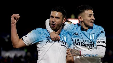 Los Andes | El ex-Instituto Adrián Martínez, marcó un tanto en la goleada 4-0 de Racing ante Tigre por la tercera jornada de la Liga Profesional. (Prensa Racing)