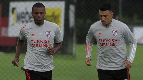 Nicolás De la Cruz y Matías Suárez, dos cartas de ataque de River Plate que continúan recuperándose. / gentileza