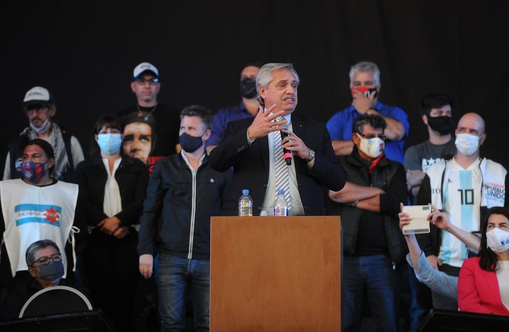 Estadio de Nueva ChicagoEl presidente Alberto Fernández participará del Plenario de la militanciaOrganizaciones sociales por la unidad y la victoria Frente de todosEmilio PersicoFoto clarin