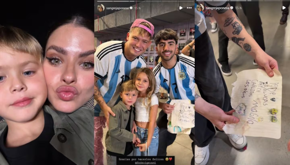 Mauro Icardi y la China Su&aacute;rez llevaron a Magnolia y Amancio&nbsp;al &uacute;ltimo show de Fede Vigevani
