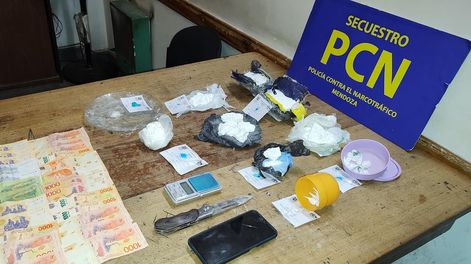 Los Andes | La cocaína decomisada en el sur provincial. Gentileza Ministerio de Seguridad.