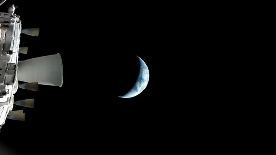 La vista de la tripulación del Artemis II en la mañana de este jueves, desde 41.756 millas (67.200 km) de altura.