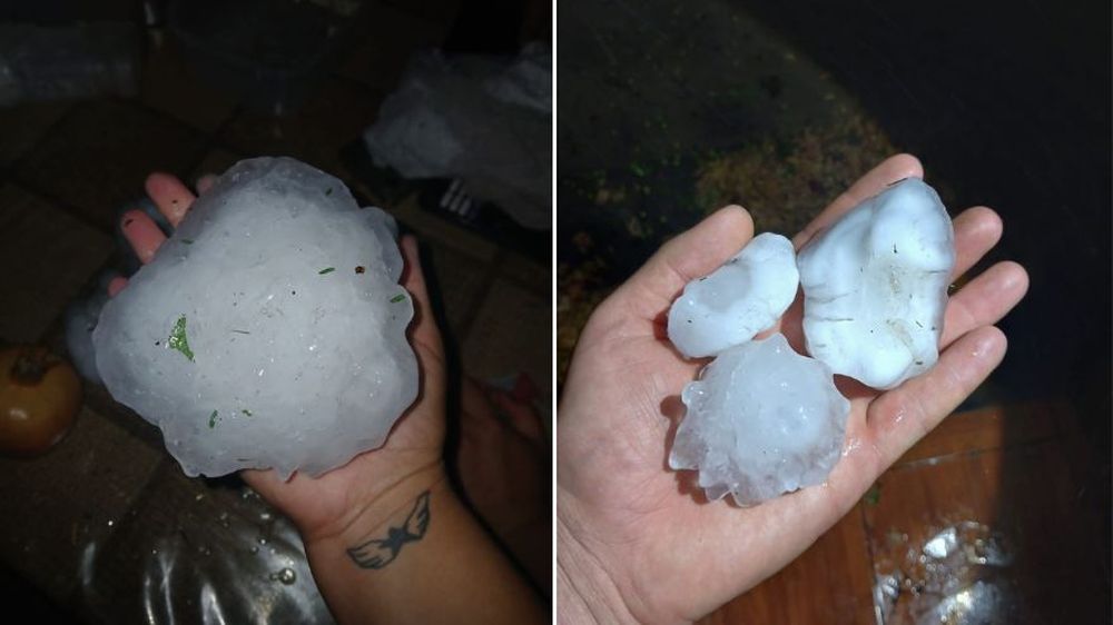 Intensa tormenta con granizo azotó a San Rafael&nbsp;