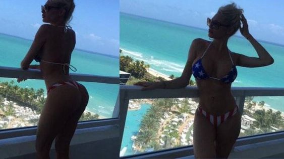 Vicky Xipolitakis se sacó fotos en Miami para no quedarse sin prensa