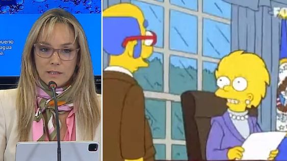 Malena Galmarini evitó hablar de aumento de tarifas y en las redes se acordaron de Los Simpson