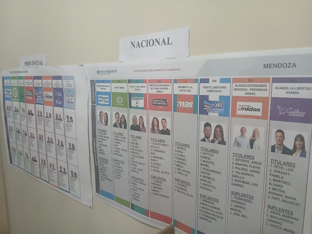 Afiche de la boleta única papel nacional. 
