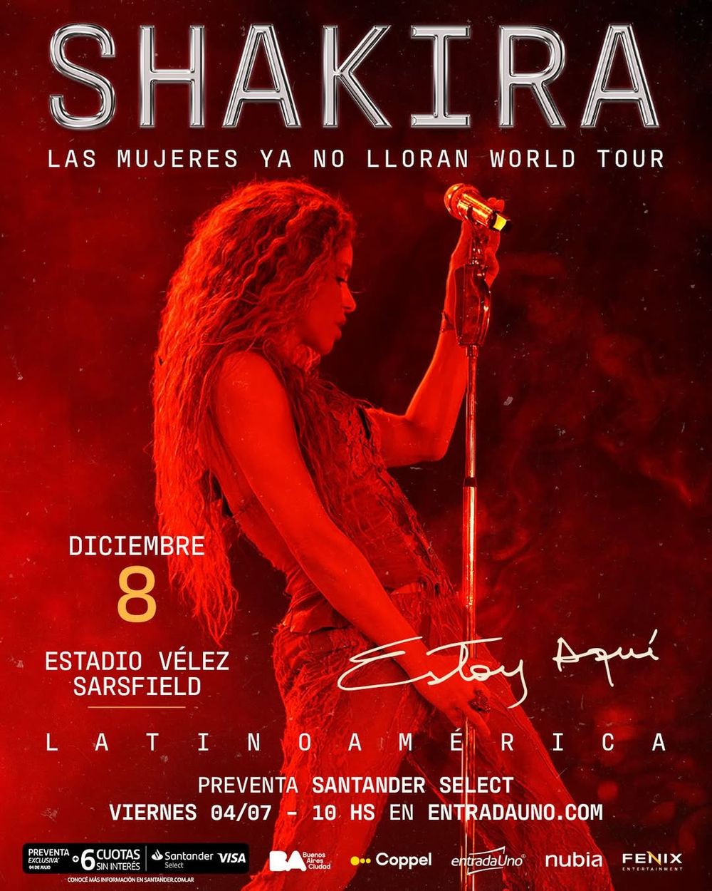 Shakira en Vélez 2025