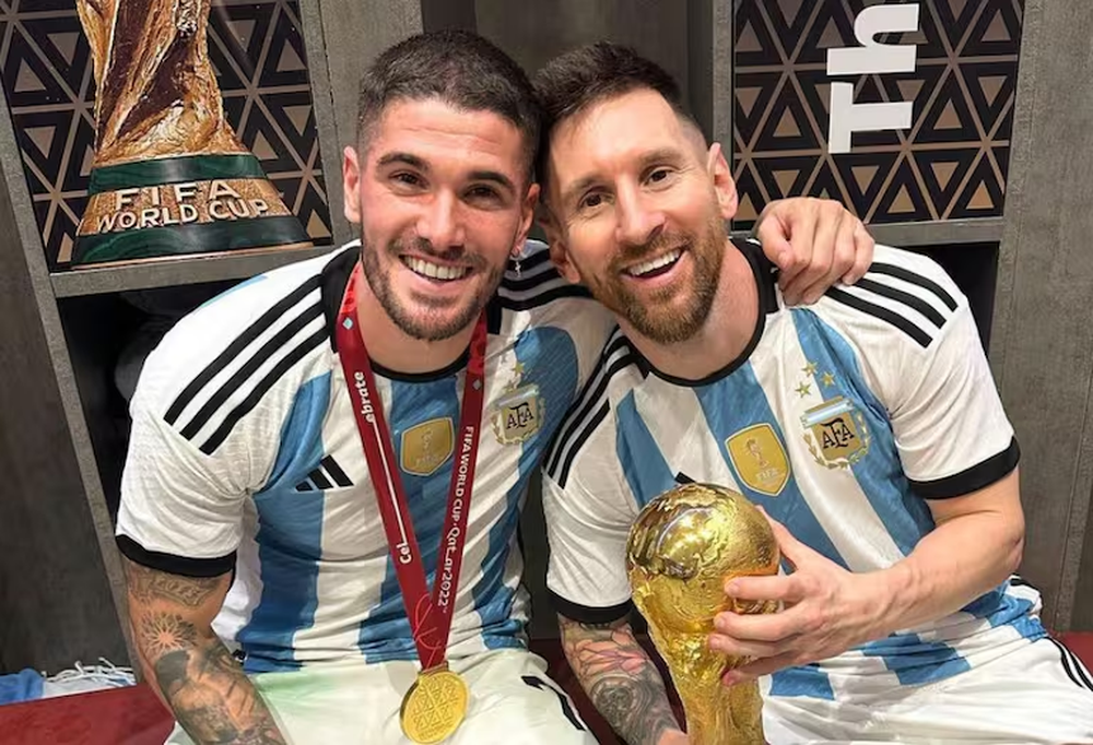 Emotivo mensaje de Rodrigo De Paul para su amigo y capitán Lionel Messi.
