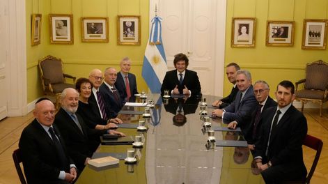 El presidente encabezó este martes una reunión en la Casa Rosada con el titular de B’nai B’rith Internacional, Robert Spitzer, en un encuentro del que también participó el jefe de Gabinete Manuel Adorni.