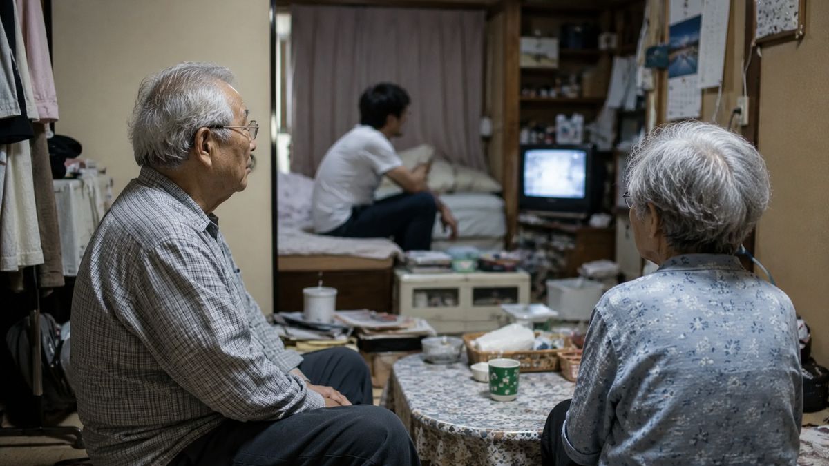 Crisis en Japón: padres de 80 años mantienen a hijos de 50 que nunca salieron de casa
