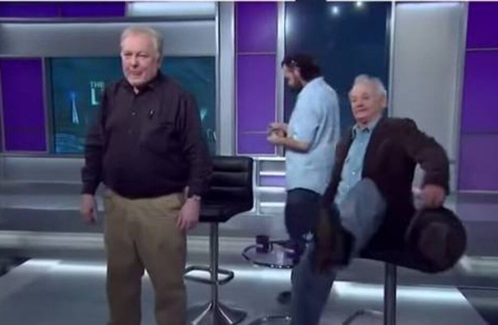 Bill Murray rodó por el piso de la borrachera en un programa de tevé